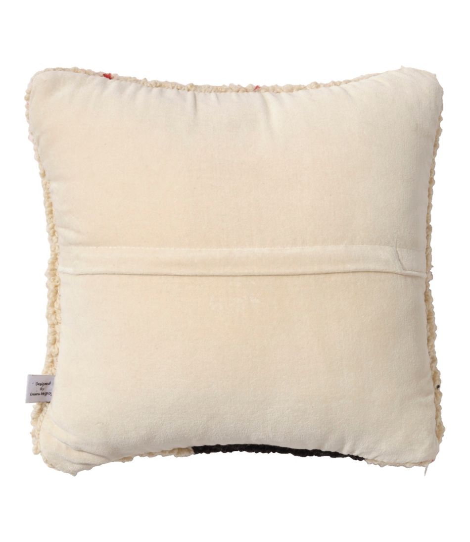 Wool Hooked Throw Pillow, Snowflake Black Lab, 14" x 14" - L.L.Bean Signature