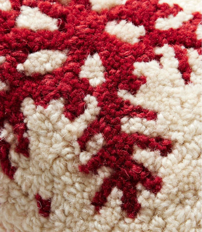 Wool Hooked Throw Pillow, Red Flake, 8" x 12" - L.L.Bean Great Value