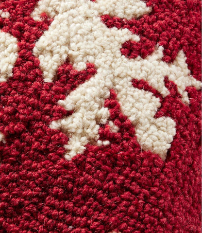 Wool Hooked Throw Pillow, Snowflake, 14" x 14" - L.L.Bean Trusted