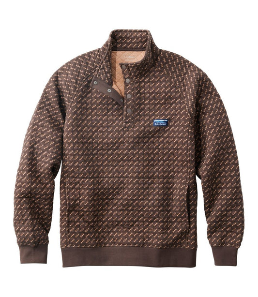 Men's Bean's Quilted Sweatshirt, Mockneck, Print - L.L.Bean Best Seller