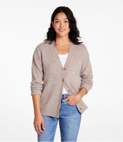 Women's Bean's Classic Ragg Wool Sweater, Button-Front Cardigan - L.L.Bean Exclusive