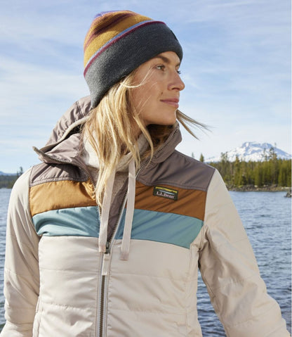 Women's Mountain Classic Puffer Hooded Jacket, Colorblock - L.L.Bean Great Value