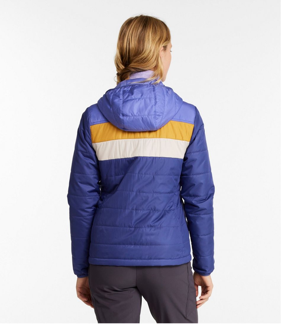 Women's Mountain Classic Puffer Hooded Jacket, Colorblock - L.L.Bean Great Value