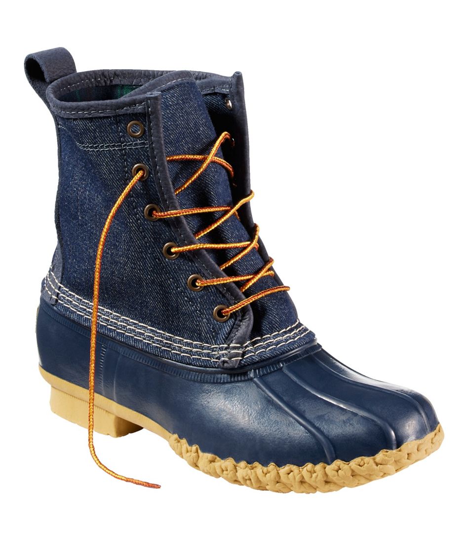 Women's Bean Boots, 8" Denim Insulated Flannel-Lined - L.L.Bean Top Pick