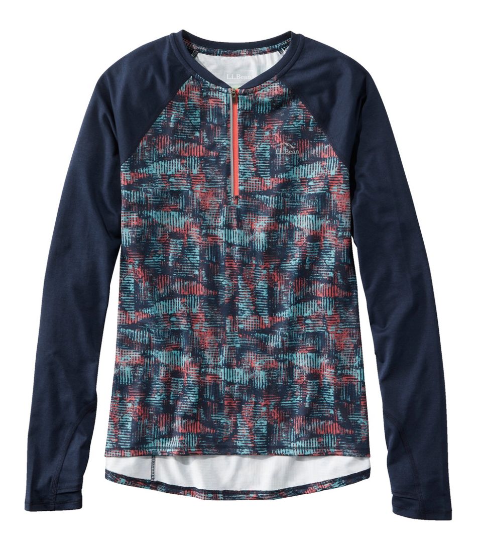 Women's Comfort Cycling Jersey, Long-Sleeve Print - L.L.Bean Everyday