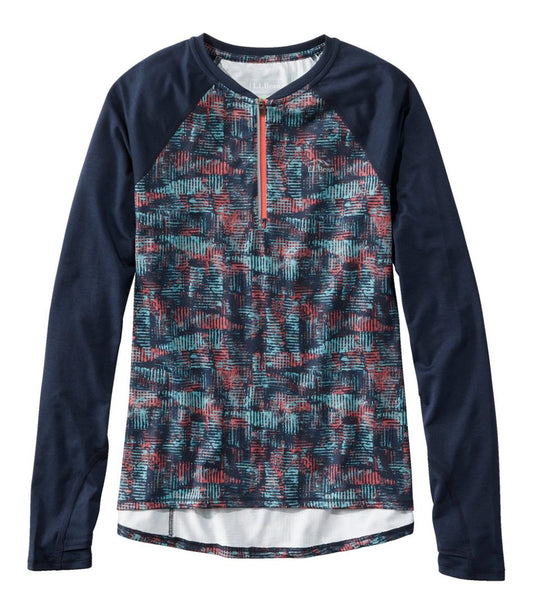 Women's Comfort Cycling Jersey, Long-Sleeve Print - L.L.Bean Everyday