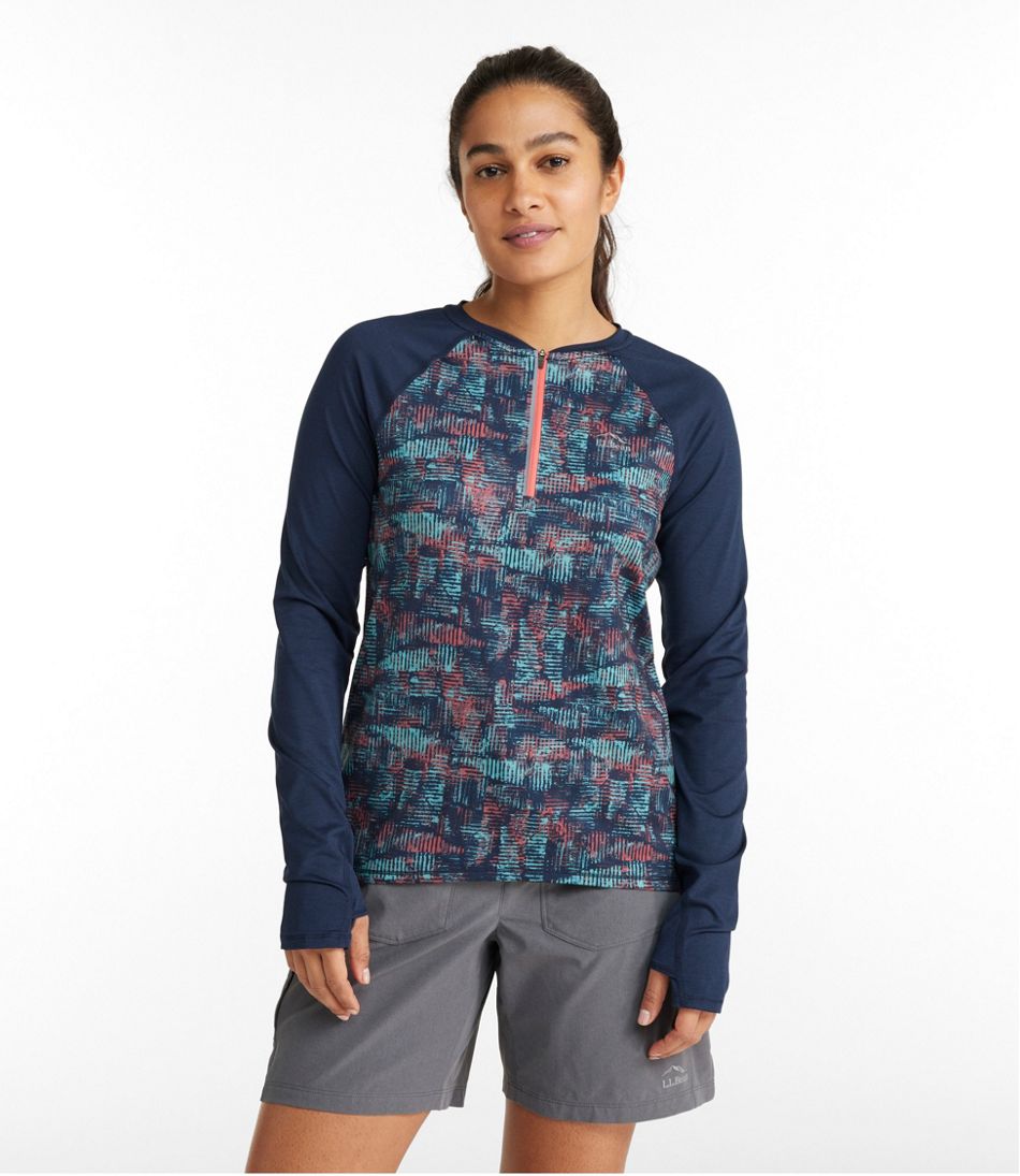 Women's Comfort Cycling Jersey, Long-Sleeve Print - L.L.Bean Everyday
