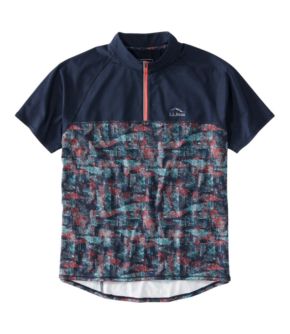 Men's Comfort Cycling Jersey, Short-Sleeve Print - L.L.Bean Value