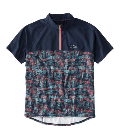 Men's Comfort Cycling Jersey, Short-Sleeve Print - L.L.Bean Value