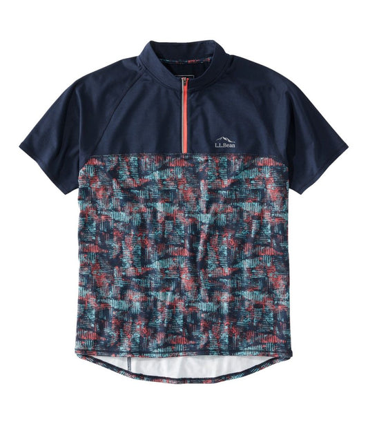 Men's Comfort Cycling Jersey, Short-Sleeve Print - L.L.Bean Value