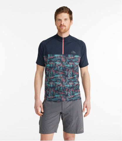 Men's Comfort Cycling Jersey, Short-Sleeve Print - L.L.Bean Value