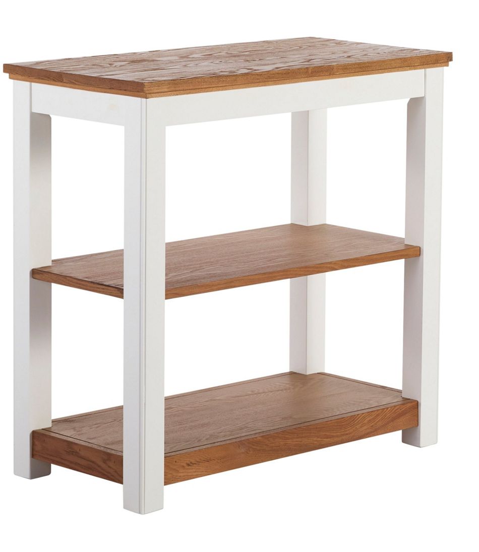 Painted Farmhouse Two-Shelf Console, Wood Top - L.L.Bean Trusted