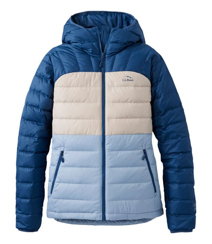 Women's Bean's Down Hooded Jacket, Colorblock - L.L.Bean Everyday
