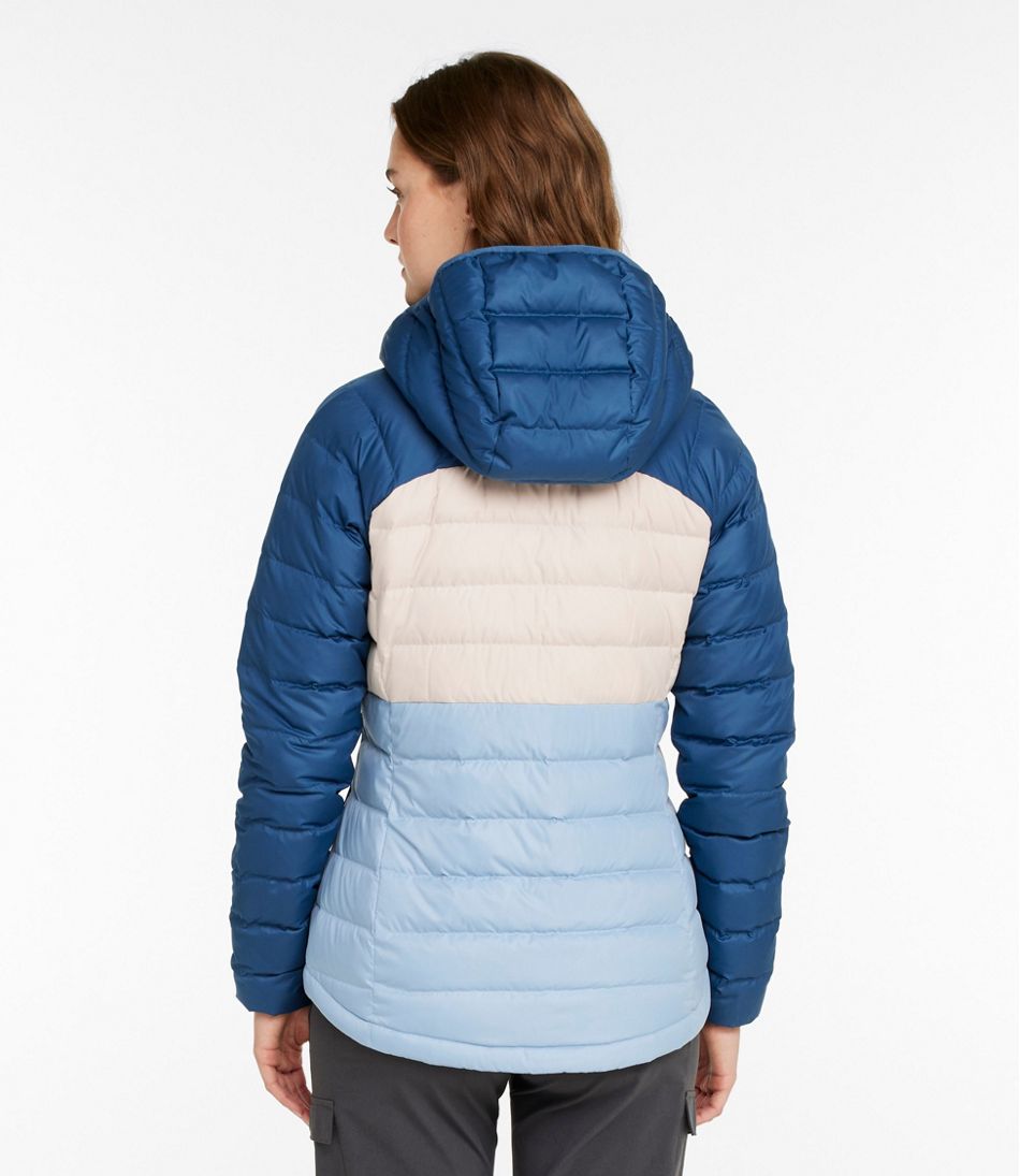 Women's Bean's Down Hooded Jacket, Colorblock - L.L.Bean Everyday