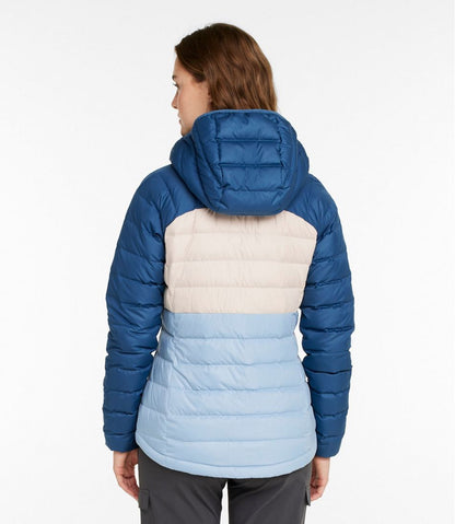 Women's Bean's Down Hooded Jacket, Colorblock - L.L.Bean Everyday