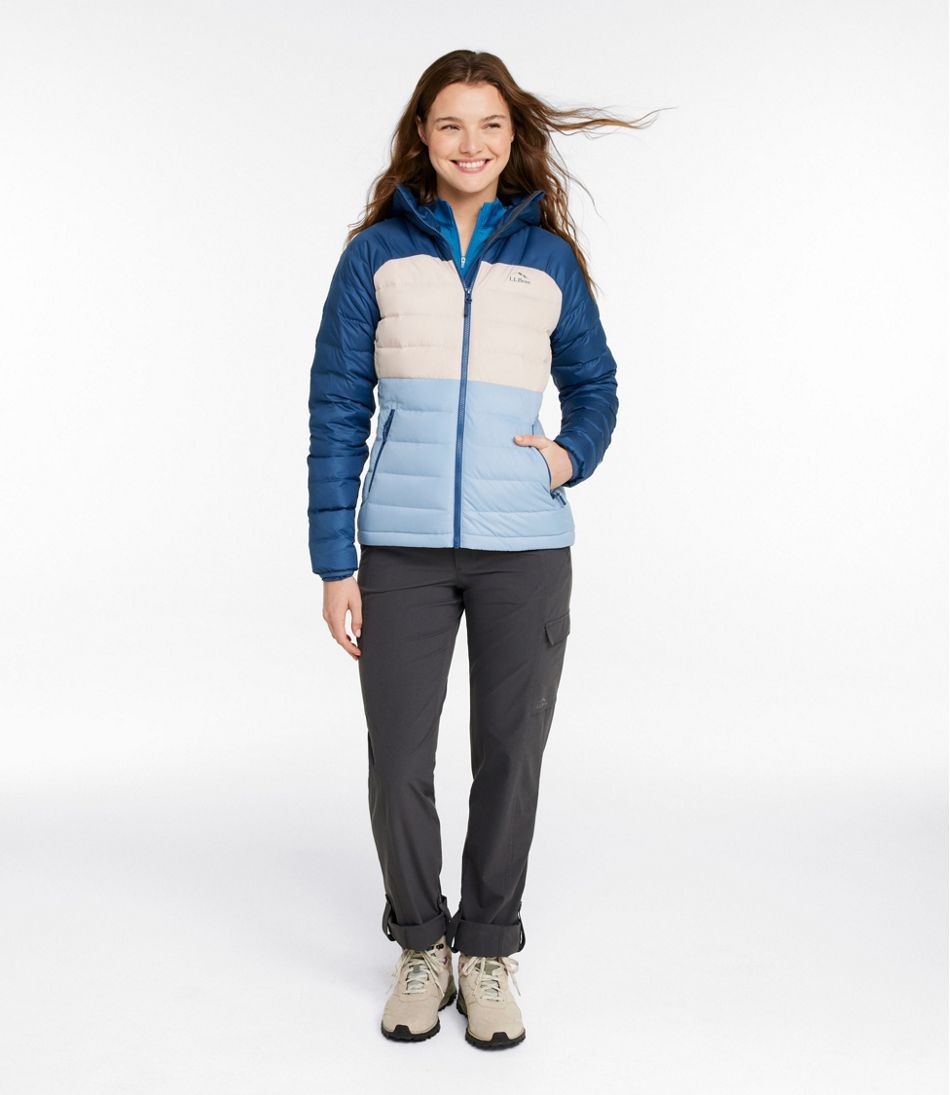 Women's Bean's Down Hooded Jacket, Colorblock - L.L.Bean Everyday