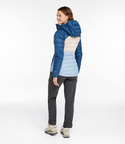 Women's Bean's Down Hooded Jacket, Colorblock - L.L.Bean Everyday