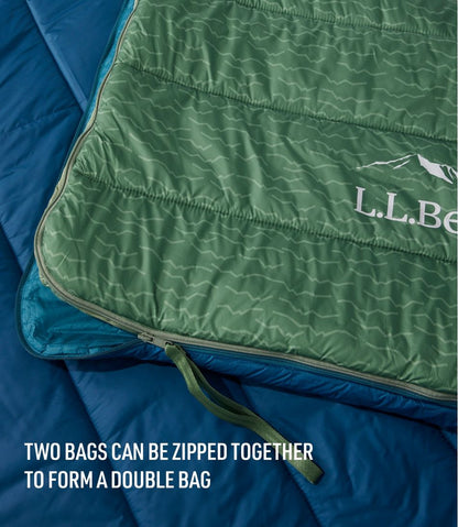 Adults' L.L.Bean Puffer Sleeping Bag, 40° Print - L.L.Bean Great Value