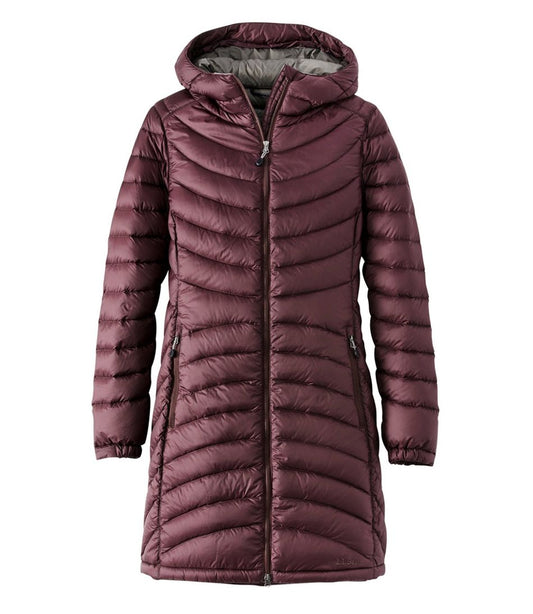 Women's Ultralight 850 Down Hooded Coat, Three-Quarter Length - L.L.Bean Best Seller