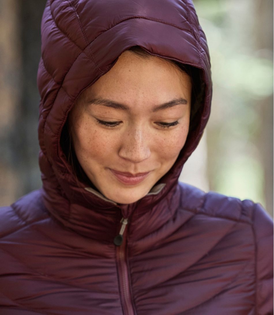 Women's Ultralight 850 Down Hooded Coat, Three-Quarter Length - L.L.Bean Best Seller