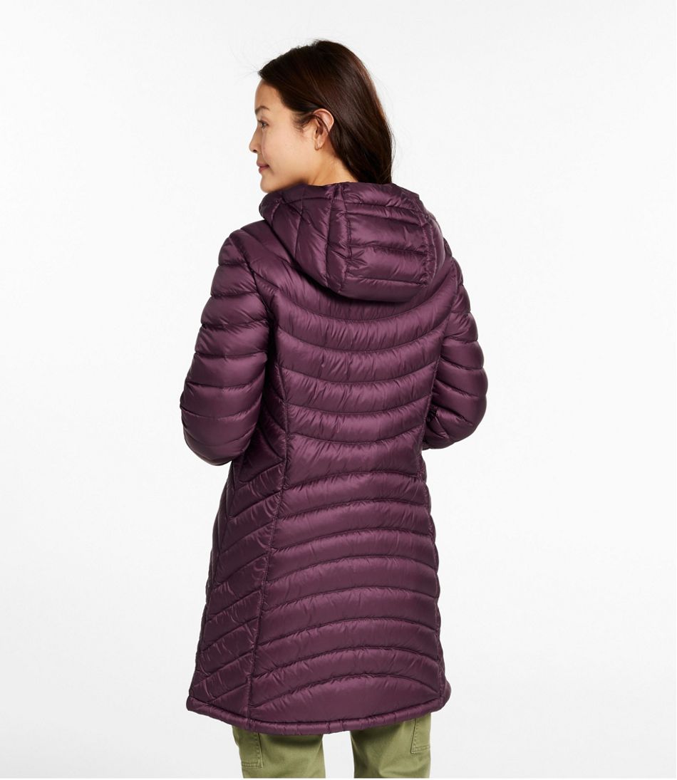 Women's Ultralight 850 Down Hooded Coat, Three-Quarter Length - L.L.Bean Best Seller