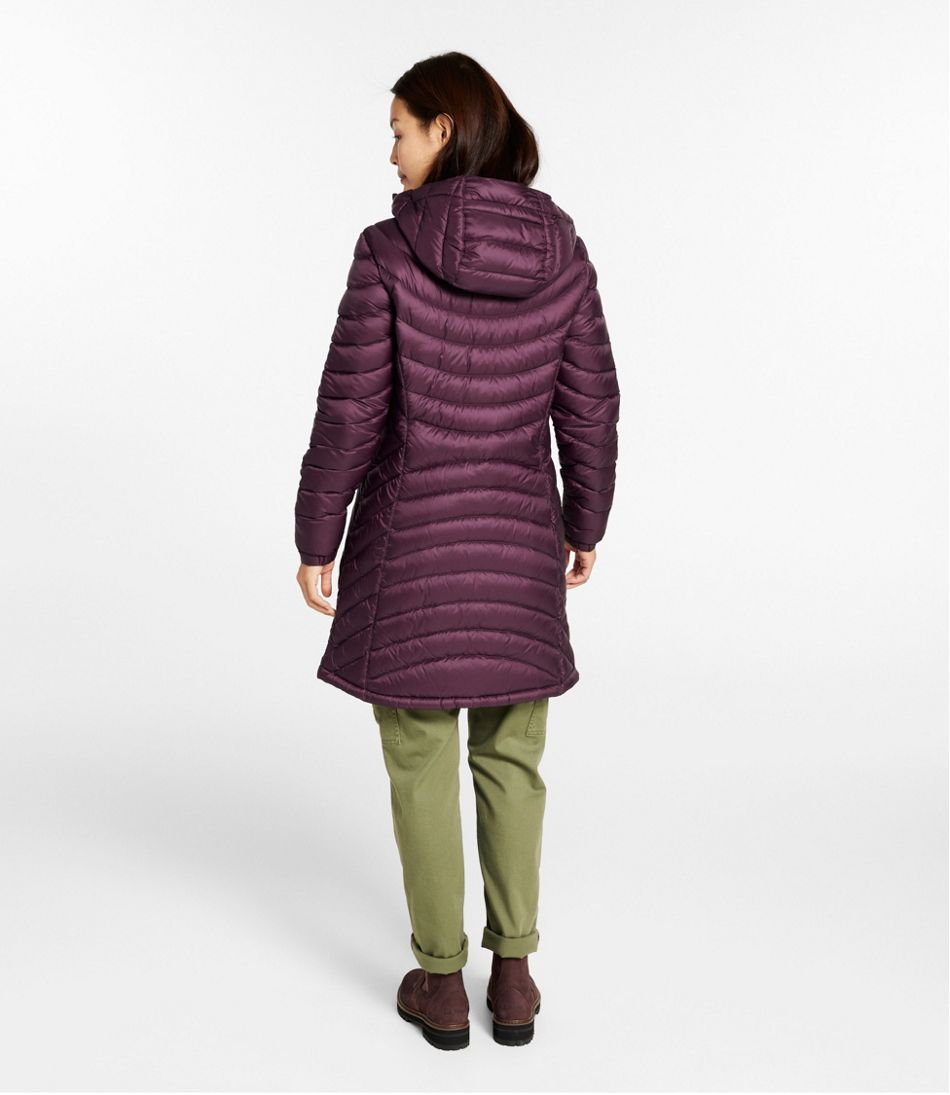 Women's Ultralight 850 Down Hooded Coat, Three-Quarter Length - L.L.Bean Best Seller