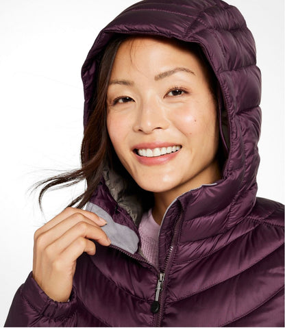 Women's Ultralight 850 Down Hooded Coat, Three-Quarter Length - L.L.Bean Best Seller