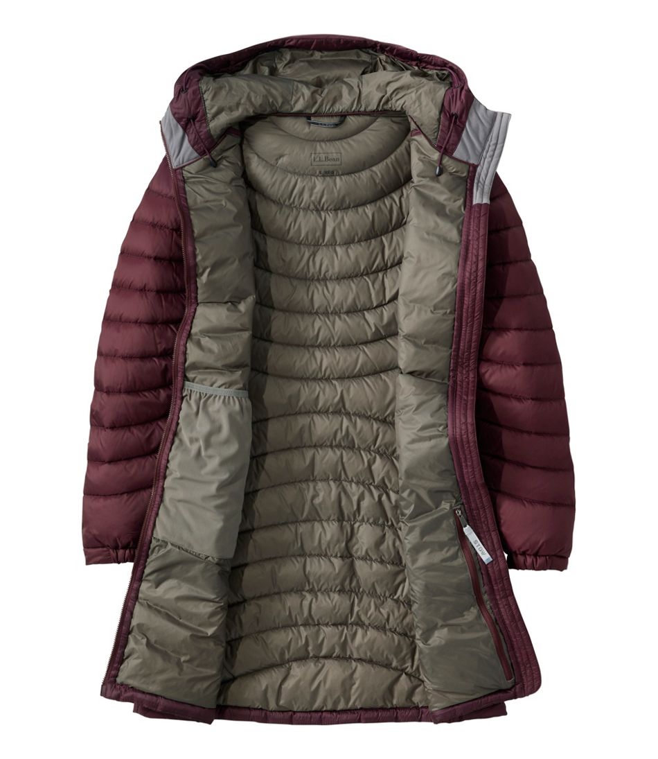 Women's Ultralight 850 Down Hooded Coat, Three-Quarter Length - L.L.Bean Best Seller